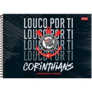 Caderno Desenho Univ Capa Dura Corinthians 80FLS. - Imagem 2