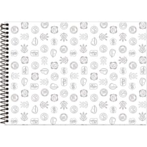 Caderno Desenho Univ Capa Dura Corinthians 80FLS. - Imagem 3
