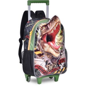 Mochila Infantil com Rodinha T-Rex Attack G Estojo+lancheir - Imagem 1