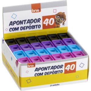 Apontador com Deposito 40MM Plastico Cores (S) - Imagem 1