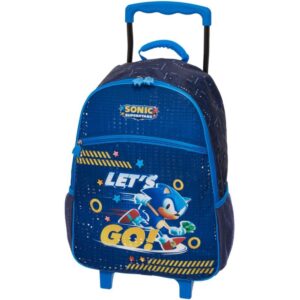 Mochila Infantil com Rodinha Sonic Lets Go - Imagem 3