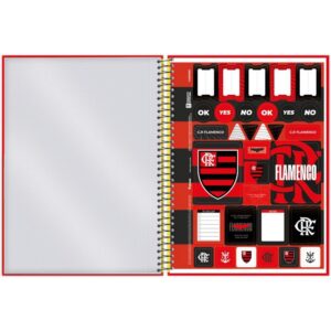 Caderno Espiral 1/4 Capa Dura Flamengo 80FLS. - Imagem 6