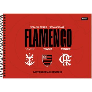 Caderno Desenho Univ Capa Dura Flamengo 80FLS. - Imagem 2