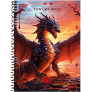Caderno 01X1 Capa Dura Drakos 80FLS. - Imagem 2