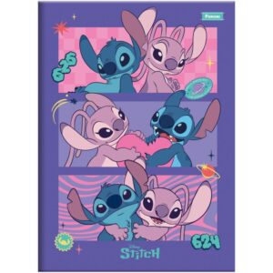 Caderno Brochura 1/4 Capa Dura Stitch 80FLS. - Imagem 2