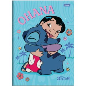 Caderno Brochura 1/4 Capa Dura Stitch 80FLS. - Imagem 3