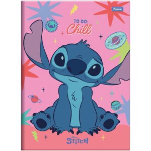 Caderno Brochura 1/4 Capa Dura Stitch 80FLS. - Imagem 4