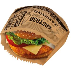 Embalagem para Alimentos Saquinho Kraft P/Lanche Frases - Imagem 1