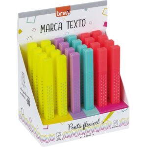 Caneta Marca Texto Square 4 Cores Neon
