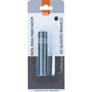 Tinta Marcador Quadro Branco Refil 5,5ML Preto - Imagem 3