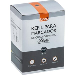 Tinta Marcador Quadro Branco Refil 5,5ML Preto - Imagem 1