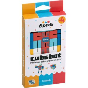 Brinquedo Pedagogico Madeira Dipedu Cubebot - Imagem 1