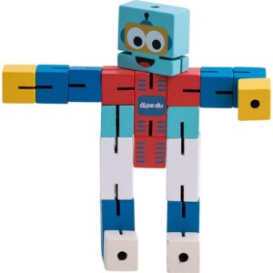 Brinquedo Pedagogico Madeira Dipedu Cubebot - Imagem 3