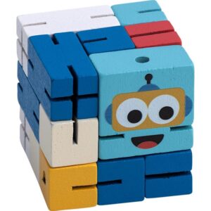 Brinquedo Pedagogico Madeira Dipedu Cubebot - Imagem 4