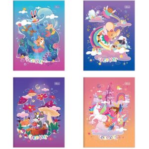 Caderno Brochurao Capa Dura Spice Kids Feminino 80FLS. - Imagem 1