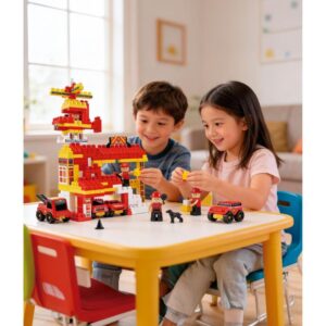 Brinquedo para Montar Bombeiro Click 340PCS - Imagem 2