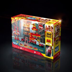 Brinquedo para Montar Bombeiro Click 340PCS - Imagem 3