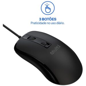 Mouse Optico USB 2400DPI 4OTOES Preto - Imagem 7