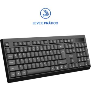 Teclado USB S/Fio TS050 Multimidia Pt - Imagem 6