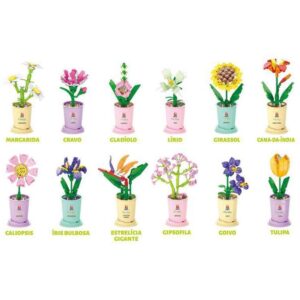 Brinquedo para Montar Bricko Mini Flores (S) - Imagem 2