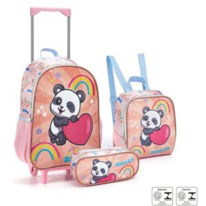 Mochila Infantil com Rodinha Bichinhos Fofos Lanc+est(s - Imagem 2