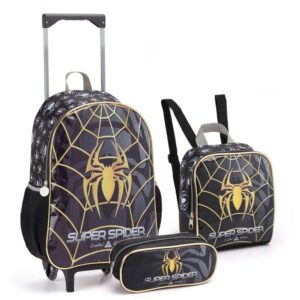 Mochila Infantil com Rodinha Super Spider Lancheira+estojo - Imagem 1