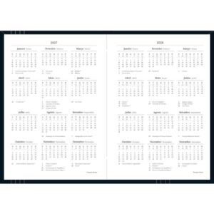 Agenda 2027 Positano Preta 160F.105X148MM - Imagem 2