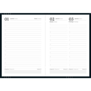 Agenda 2027 Positano Preta 160F.105X148MM - Imagem 3