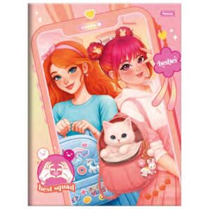 Caderno Brochurao Capa Dura Besties 80FLS. - Imagem 2