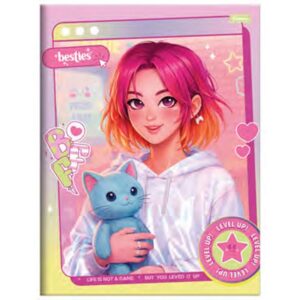 Caderno Brochurao Capa Dura Besties 80FLS. - Imagem 3