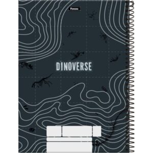 Caderno 01X1 Capa Dura Dinoverse 80FLS. - Imagem 5