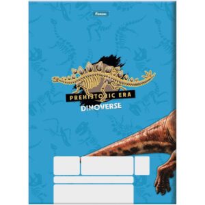 Caderno Brochura 1/4 Capa Dura Dinoverse 80FLS. - Imagem 5