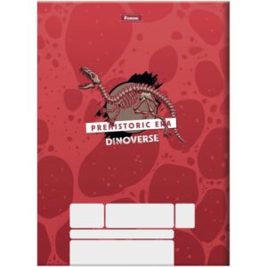 Caderno Brochura 1/4 Capa Dura Dinoverse 80FLS. - Imagem 7