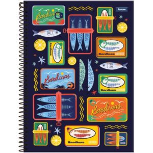 Caderno 01X1 Capa Dura Mid Masculino 80FLS. - Imagem 1