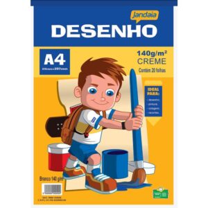 Bloco Tecnico sem Margem Desenho A4 140 G 20 Fls Creme - Imagem 1