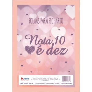 Bloco para Fichario Universit. Nota 10 e Dez Decorado 64F. - Imagem 1