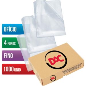 Envelope Plastico Oficio 4FUROS Fino 0,05MM - Imagem 1