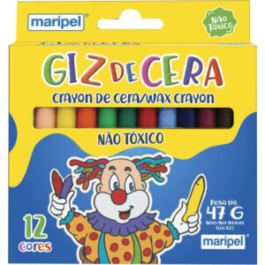 Giz de Cera Fino 12 Cores - Imagem 1