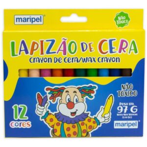 Giz de Cera Jumbo 12 Cores - Imagem 1