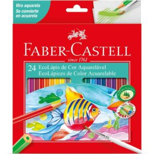 Lapis de Cor Aquarelavel Ecolapis 24 Cores - Imagem 1