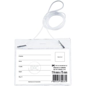 Cracha com Cordao PVC 11,5X7,5 CM.(0,15) - Imagem 1