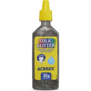 Cola com Glitter Tubo 35G. Prata - Imagem 1