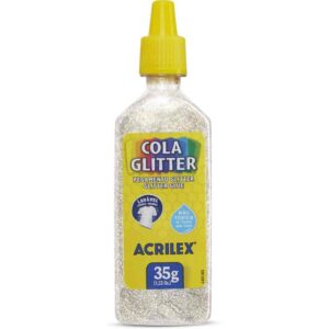 Cola com Glitter Tubo 35G. Cristal - Imagem 1