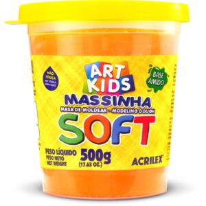 Massa para Modelar Soft 500G.LARANJA Bs.amido - Imagem 1