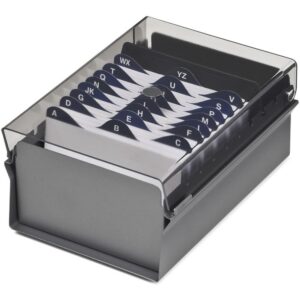 Fichario de Mesa C/ Base de Aco 3X5 Fume - Imagem 1