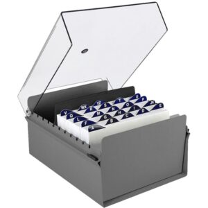 Fichario de Mesa C/ Base de Aco 6X9 Fume - Imagem 1