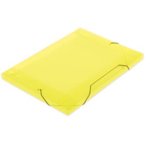 Pasta Aba Elastica Plastica Oficio 18MM Amarela Soft - Imagem 1