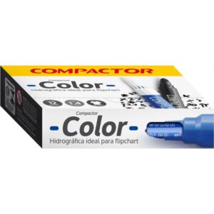 Caneta Hidrografica Jumbo Compactor Color Avulso Azul - Imagem 1