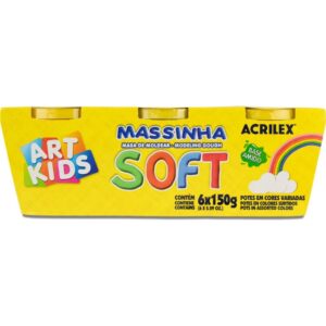 Massa para Modelar Soft 150G.C/06 Cor.fl.bs.amido - Imagem 1