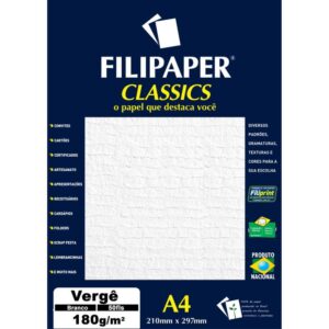 Papel A4 Verge Branco Classics 180G. - Imagem 1